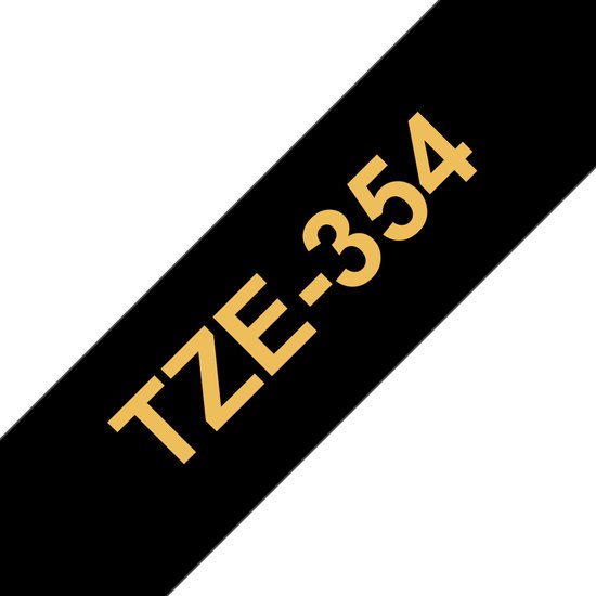 TZ-354 24mm - gold on black - laminated(8m) - afbeelding 1