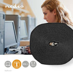 Nedis Klittenband op Rol - 910 x 1.6 cm - Zwart - afbeelding 3