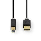 Nedis - USB 2.0 - Male - Male - m - Antraciet - afbeelding 17