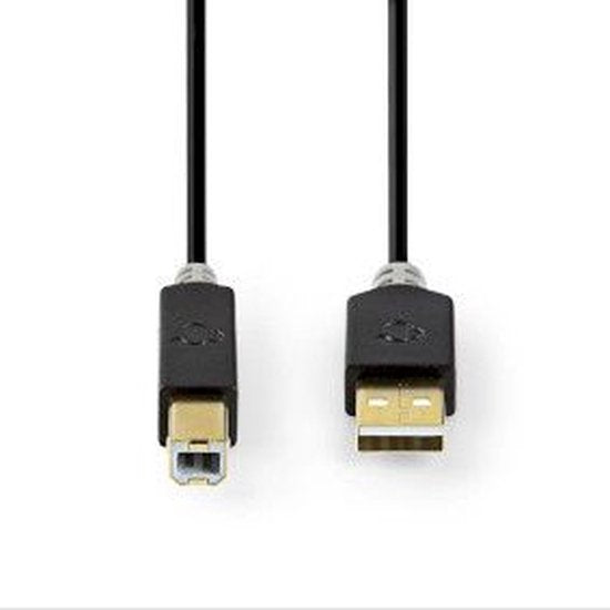 Nedis - USB 2.0 - Male - Male - m - Antraciet - afbeelding 17