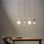 Home Sweet Home - E27 fItting - Geborsteld staal - 4/4/8.5cm - Rond - voor E27 lamphouder gemaakt van metaal - geschikt voor E27 lichtbron - - afbeelding 6