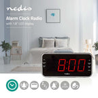 Nedis Wekkerradio - Digitale Wekker - AM / FM - Snoozefunctie - Slaaptimer - 2 Alarmen - Zwart - afbeelding 5