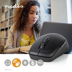 Nedis Muis - Draadloos - 800 / 1200 / 1600 dpi - Instelbare DPI - Aantal knoppen: 6 - Rechtshandig - afbeelding 10