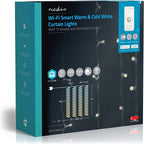 Nedis SmartLife-kerstverlichting - Gordijn - Wi-Fi - Warm tot Koel Wit - 200 LED's - 3.00 m - Android / IOS - afbeelding 8