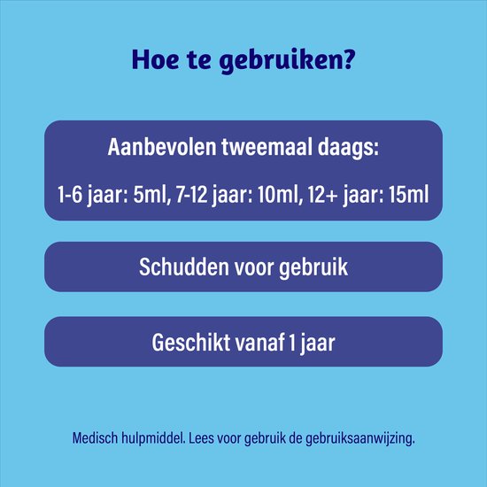 Dampo Kids Kindersiroop Alle Hoest + Vrije luchtwegen - Voor droge en vastzittende hoest - Vanaf 1 jaar - Medisch hulpmiddel - 100 ml - afbeelding 4