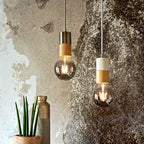 Home sweet home combi fitting rond E27 - / hout - 2e kans - afbeelding 8