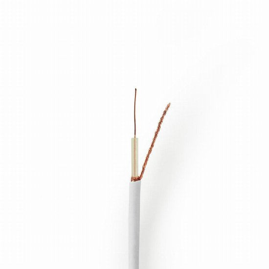 Nedis Coaxkabel op Haspel - Mini Coax - 75 Ohm - Enkelvoudig Afgeschermd - ECA - 100.0 m - Coax - PVC - Wit - Rol - afbeelding 7