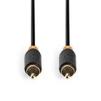 Nedis Digitale Audiokabel - RCA Male - RCA Male - Verguld - 2.00 m - Rond - PVC - Antraciet - Doos - afbeelding 5