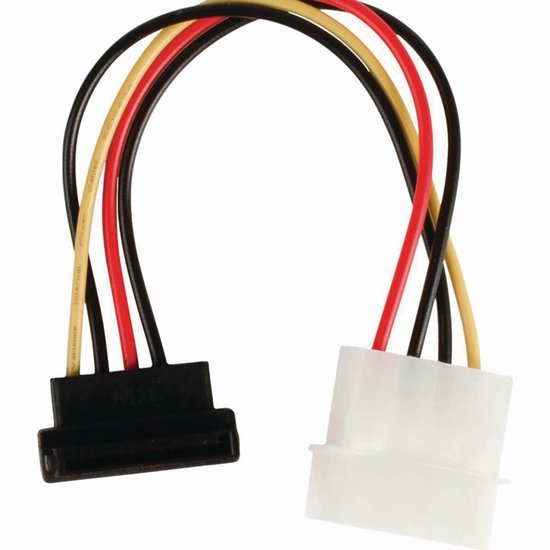 Nedis Interne Voedingskabel - Molex Male - SATA 15-Pins Female - Verguld - 0.15 m - Rond - PVC - Multicolour - Envelop - afbeelding 6
