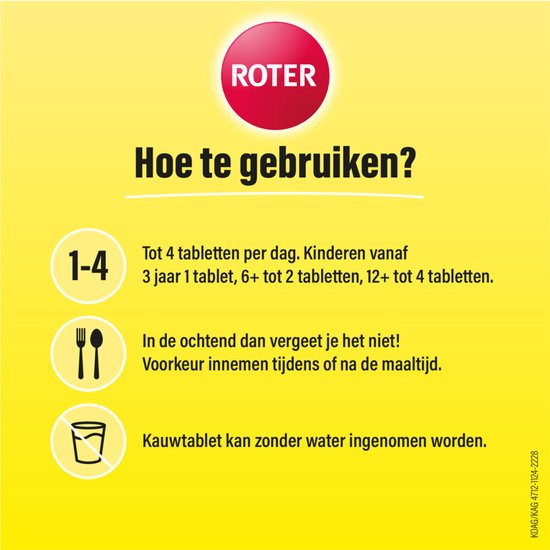 Roter Vitamine C 70 mg Citroen - 3 x 200 kauwtabletten - Voordeelverpakking - afbeelding 3
