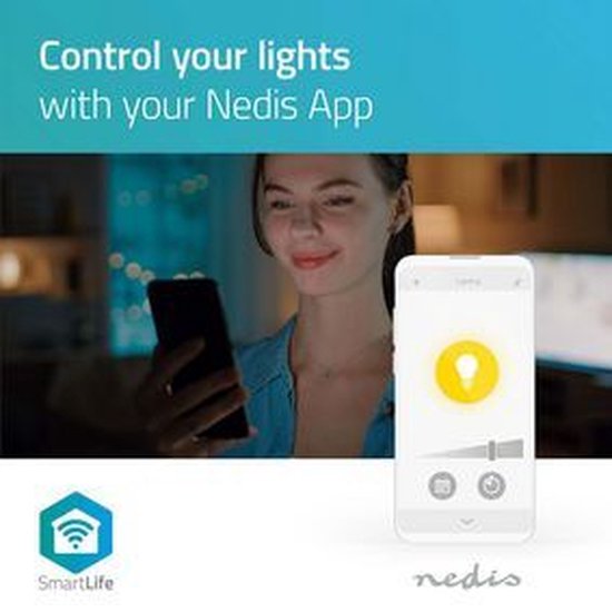 Nedis SmartLife LED Filamentlamp - Wi-Fi - E27 - 350 lm - 5.5 W - Koel Wit / Warm Wit - 1800 - 6500 K - Glas - Android / IOS - G125 - 1 Stuks - afbeelding 16