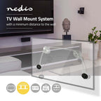 Nedis Vaste TV-Muurbeugel - 37-70 " - Maximaal schermgewicht: 50 kg - Minimale muurafstand: 14.5 mm - Montage draad - ABS / Staal - Metaal / Zwart - afbeelding 3