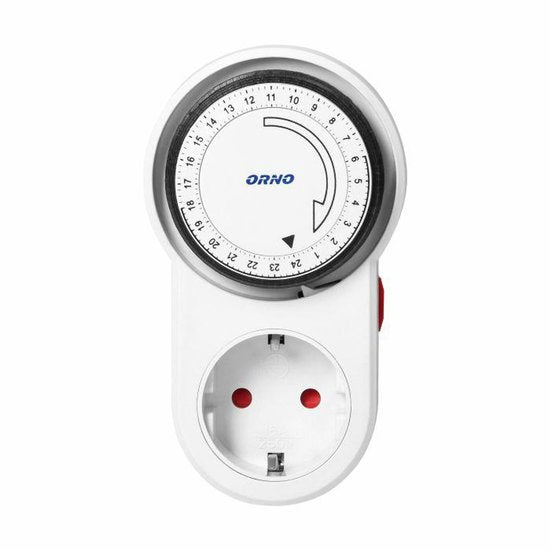 Tijdschakelaar voor binnen Doorvoerstekker 24 uur instelbaar met spanning van 230 V - Analoge timer schakelaar - Schakelklok stopcontact 24 uur instelbaar - Wit - afbeelding 7