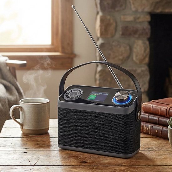 Nedis DAB+ Radio - Tafelmodel - DAB+ / FM - 2.40 " - Kleurenscherm - Batterij Gevoed / Netvoeding - Digitaal - 24 W - Bluetooth - Koptelefoonoutput - Wekkerfunctie - Slaaptimer - IP20 - Handvat - Zwart - afbeelding 14