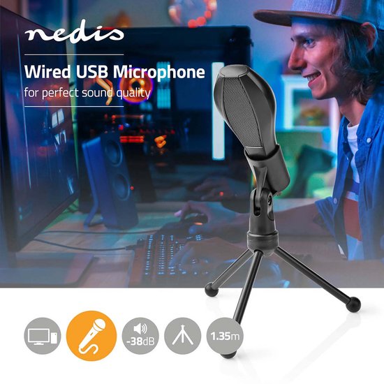 Nedis Microfoon - Apparaat: Desktop / Notebook - Bedraad - 1x USB - afbeelding 4