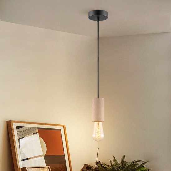 Home Sweet Home - Landelijke Hanglamp Billy - geschikt voor E27 LED lichtbron - hanglamp gemaakt van Bamboe - 10/10/116cm - Pendellamp geschikt voor - afbeelding 5