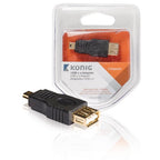 Konig USB Mini B (m) - USB-A (v) adapter - USB2.0 - afbeelding 3