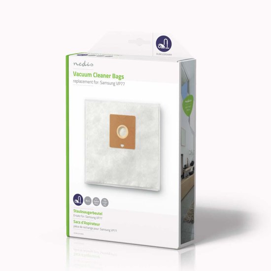 Nedis Stofzuigerzak - 4 Stuks - Synthetisch - Meest verkocht voor: Philips - Wit - afbeelding 4