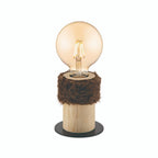 Home Sweet Home - Landelijke tafellamp Furdy - 10/10/11,5cm - bedlampje - geschikt voor E27 LED lichtbron - gemaakt van Bamboe - afbeelding 2