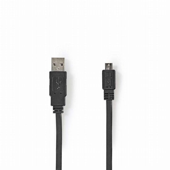 Nedis USB-Kabel - USB 2.0 - USB-A Male - USB Micro-B Male - 480 Mbps - Vernikkeld - 1.00 m - Plat - PVC - Zwart - Envelop - afbeelding 7