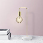 Home Sweet Home - Moderne tafellamp Noble - Brons - 20,3/20,3/40cm - bedlampje - voor E27 lichtbron - gemaakt van Marmer en metaal - afbeelding 3