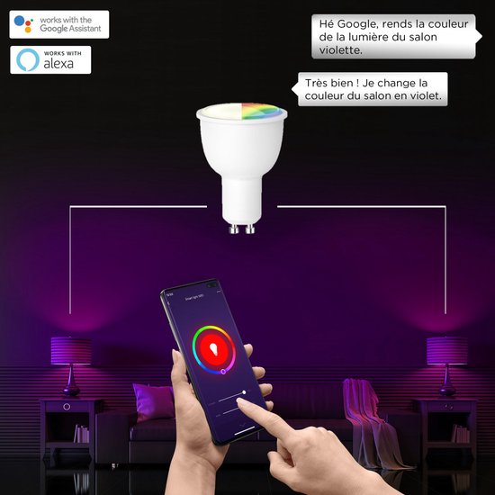 Silvergear Smart WiFi Led GU10 - stuks - Via iOS en Android App - Google Home en Amazon Alexa - afbeelding 12