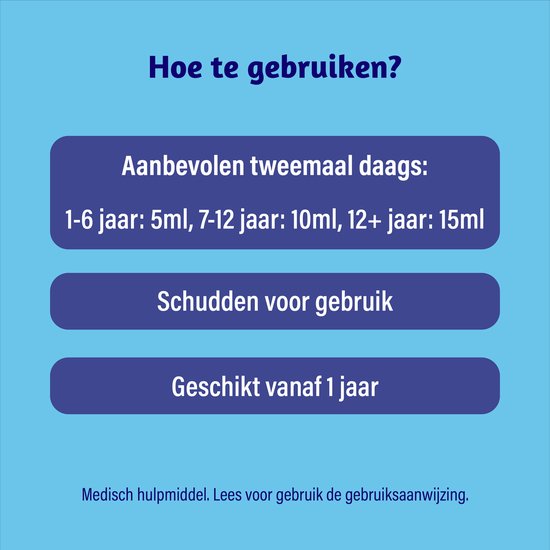 Dampo Kids Kindersiroop Alle Hoest + Vrije luchtwegen - Voor droge en vastzittende hoest - Vanaf 1 jaar - Medisch hulpmiddel - 100 ml - afbeelding 9