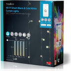 Nedis SmartLife-kerstverlichting - Gordijn - Wi-Fi - Warm tot Koel Wit - 200 LED's - 3.00 m - Android / IOS - afbeelding 1