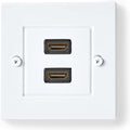Nedis HDMI Wandcontactdoos - 2x HDMI Female - 4K@60Hz - HDMI Output - Zwart - 18 Gbps - Verguld - Envelop - afbeelding 1
