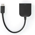 Nedis USB-C Adapter - USB 3.2 Gen 1 - USB-C Male - VGA Female 15p - 1920x1200 - 5 Gbps - 0.20 m - Rond - Vernikkeld - PVC - Zwart - Polybag - afbeelding 1
