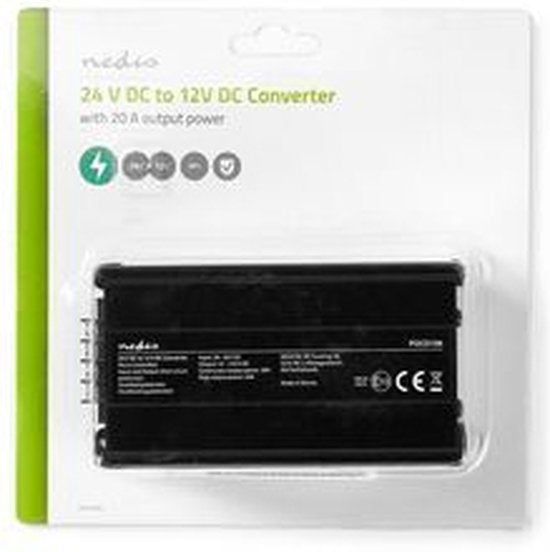 Nedis Spanningsomvormer 240W – 24V naar 12V – Schroefklem – Voor Vrachtwagen, Camper & Boot – Met Zekering - afbeelding 7