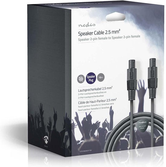 Nedis Speaker-Kabel - 48 0.20 - Koper - m - Rond - PVC - Donkergrijs - Gift Box - afbeelding 5