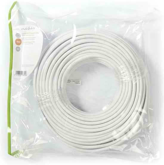Nedis CAT6 Netwerkkabel - RJ45 Male - RJ45 Male - S/FTP - 30.0 m - Rond - LSZH - Wit - Envelop - afbeelding 2