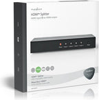 Nedis HDMI-Splitter - 4-Poorts poort(en) - HDMI Input - 4x HDMI Output - 4K@30Hz - 3.4 Gbps - Metaal - Antraciet - afbeelding 10
