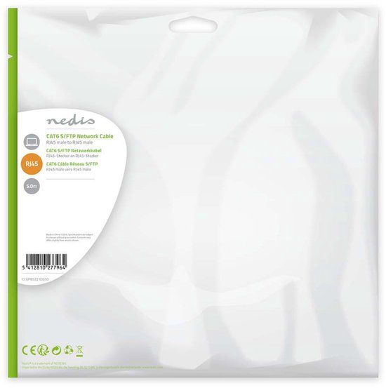 Nedis CAT6 Netwerkkabel - RJ45 Male - RJ45 Male - S/FTP - m - Rond - LSZH - afbeelding 60