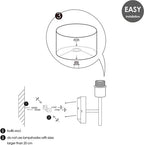 Home Sweet Home - Wandlamp Mati voor lampenkap - Geborsteld staal - 10/10/18cm - gemaakt van Metaal - geschikt voor E27 LED lichtbron - voor lampenkap met doorsnede max.20cm - afbeelding 12