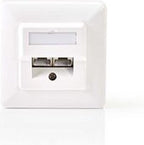 Nedis Netwerk Wanddoos - Inbouw - 2 poort(en) - CAT5e - Recht - Female - Goud Verguld - PVC - Wit - Envelop - afbeelding 11