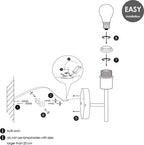 Home Sweet Home - Wandlamp Mati voor lampenkap - Geborsteld staal - 10/10/18cm - gemaakt van Metaal - geschikt voor E27 LED lichtbron - voor lampenkap met doorsnede max.20cm - afbeelding 8