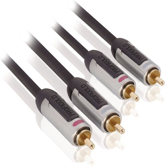Profigold PROA4201 Stereo-audiokabel 2x RCA male - male 1,00 m zwart - afbeelding 7