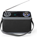 Nedis DAB+ Radio - Tafelmodel - DAB+ / FM - 2.40 " - Kleurenscherm - Batterij Gevoed / Netvoeding - Digitaal - 24 W - Bluetooth - Koptelefoonoutput - Wekkerfunctie - Slaaptimer - IP20 - Handvat - Zwart - afbeelding 1