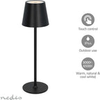 Nedis LED Bureaulamp - Tafellamp - Binnen & Buiten - Oplaadbaar - 150 lm - Zwart - afbeelding 1