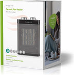 Nedis Keramische PTC-Ventilatorkachel - 1000 / 1500 W - 2 Verwarmingsmodi - Instelbare thermostaat - Oververhittingsbeveiliging - Omvalpreventie - afbeelding 5