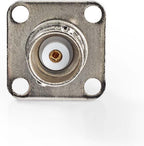 Nedis BNC-Kabelbeschermer - Recht - Female - Vernikkeld - 50 Ohm - Soldeer - Staal - Zilver - 25 Stuks - Polybag - afbeelding 3