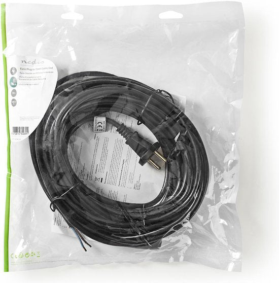 Nedis Stroomkabel voor Stofzuiger - m - Type-F (CEE 7/7) - 250 V AC - 16 A - Zwart - PVC - afbeelding 6