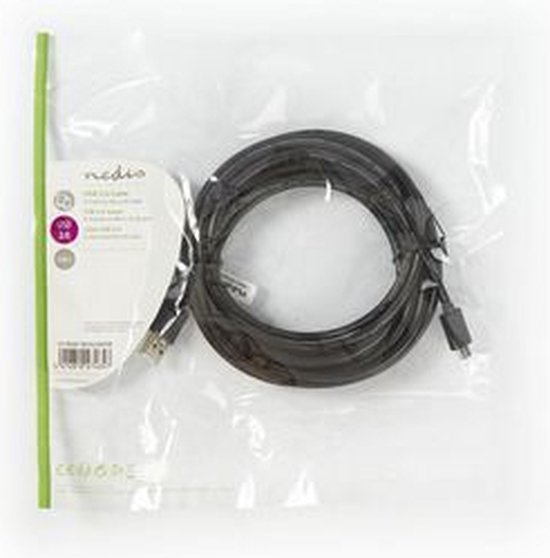 Nedis USB-kabel m 2.0 Micro-USB B Zwart - afbeelding 30