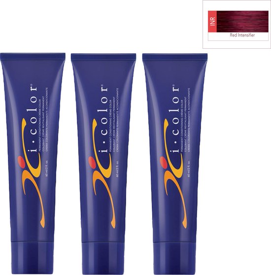 ISO i color Permanent Conditioning Crème Color 60ml Red Intensifier x 3 tubes - afbeelding 1