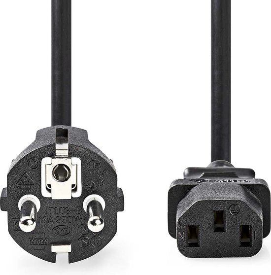 Nedis electriciteitssnoer Zwart m C13 - afbeelding 6