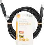Nedis DisplayPort-Kabel - DisplayPort Male - DisplayPort Male - 4K@60Hz - Vernikkeld - 2.00 m - Rond - PVC - Zwart - Label - afbeelding 2