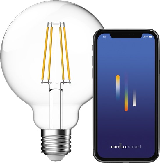 Nordlux G95-lichtbron-smart-filament-E27-helder-2200K 6500K - afbeelding 1