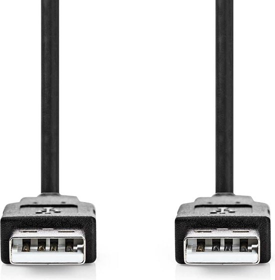 Nedis USB-kabel m USB A Zwart Zwart — EAN 5412810274611